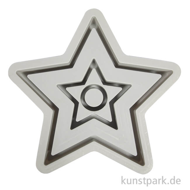 Artikelbild 1 des Artikels “Silikon Gießform - Kerzenständer Stern, 18,5 x 18,5 x 2,5 cm “