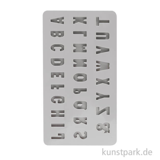 Artikelbild 1 des Artikels “Silikon Gießform - Mini ABC, 27 Buchstaben, 14,5 x 26 x 1 cm “