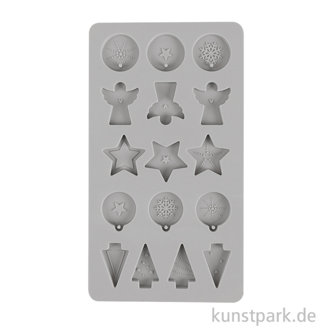 Artikelbild 1 des Artikels “Silikon Gießform - Mini Dekoformen Xmas, 16 Motive, 14,5 x 26 x 1 cm “