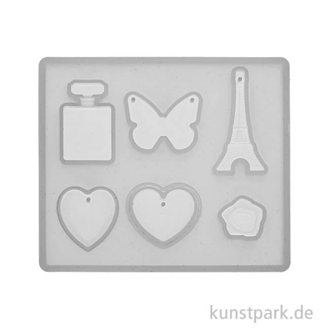Artikelbild 1 des Artikels “Silikon Gießform - Paris, 6 Motive, 7-35 x 6 mm “