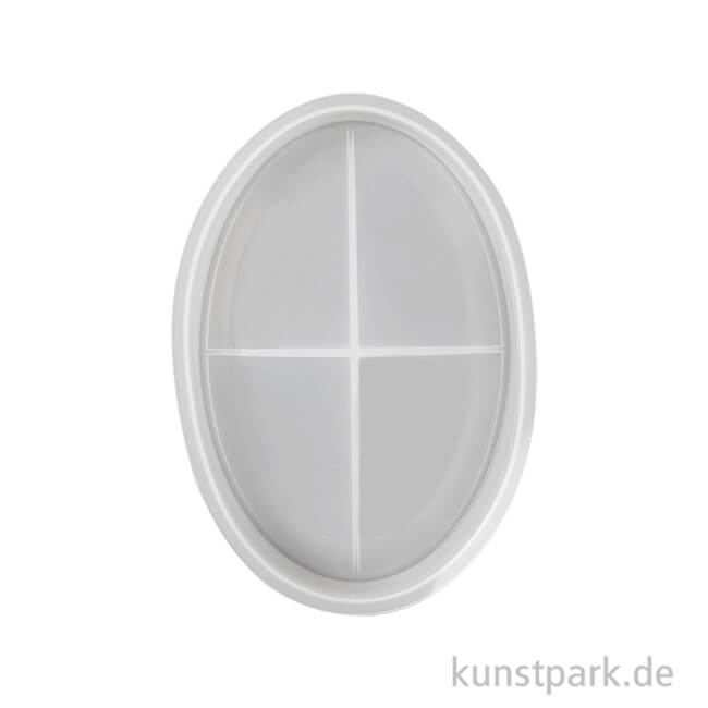 Artikelbild 1 des Artikels “Silikon Gießform - Seifenschale Oval, 12,3 x 8,3 x 1,8 cm “