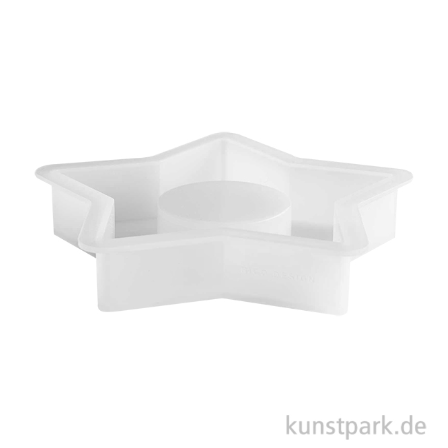Artikelbild 1 des Artikels “Silikon Gießform - Teelichthalter Stern, 11,5 x 11 x 2 cm “