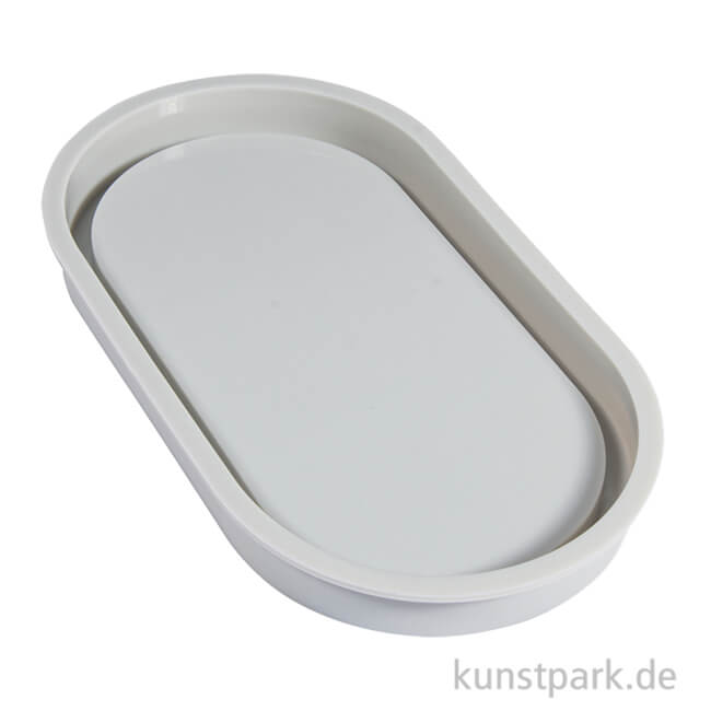 Artikelbild 1 des Artikels “Silikon Gießform - Untersetzer Oval, 17,8 x 9,5 x 1,6 cm “