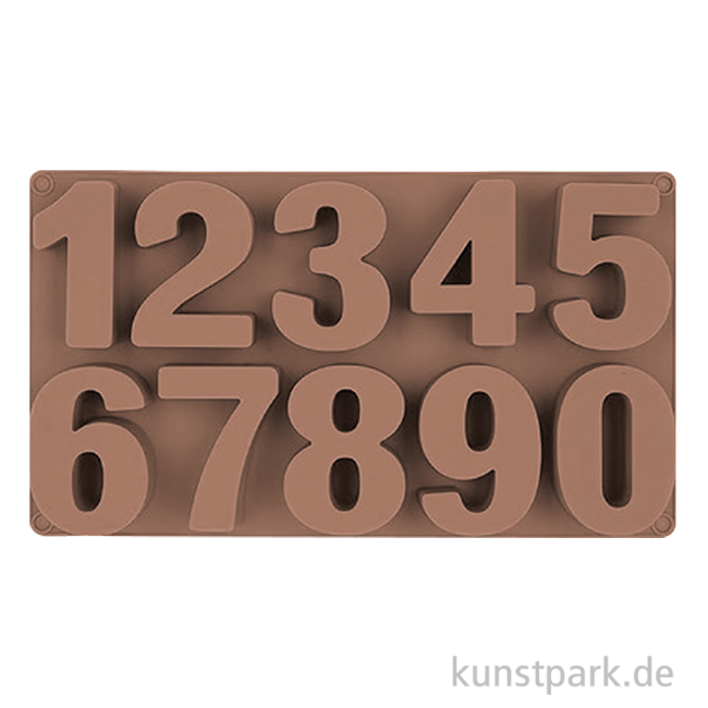 Artikelbild 1 des Artikels “Silikon Gießform - Zahlen 0 - 9, 22 x 13 cm “