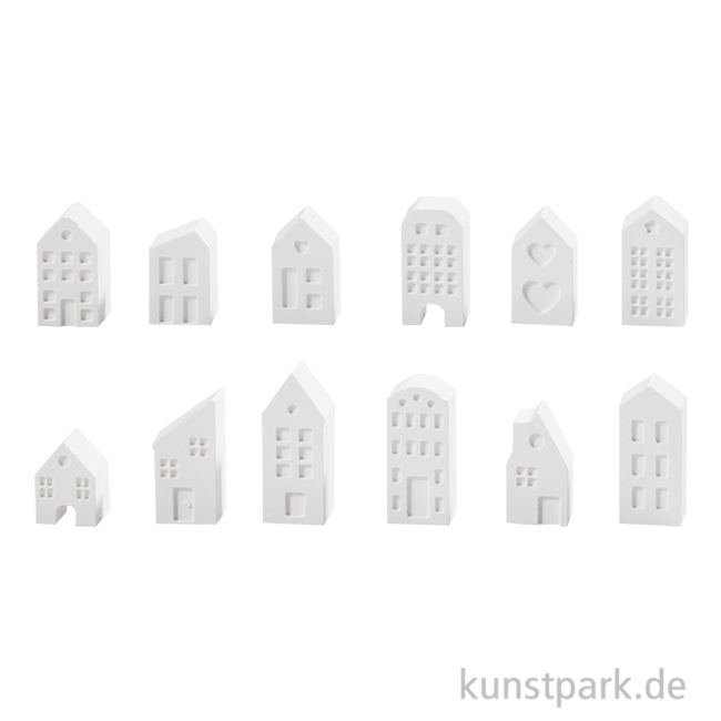 Artikelbild 1 des Artikels “Silikonform Häuschen, 12 Motive, 2,5 - 4,5 cm “