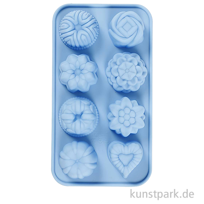 Artikelbild 1 des Artikels “Silikonform - Kleine Kuchen, 6 Motive, je ca. 40 x 45 mm “