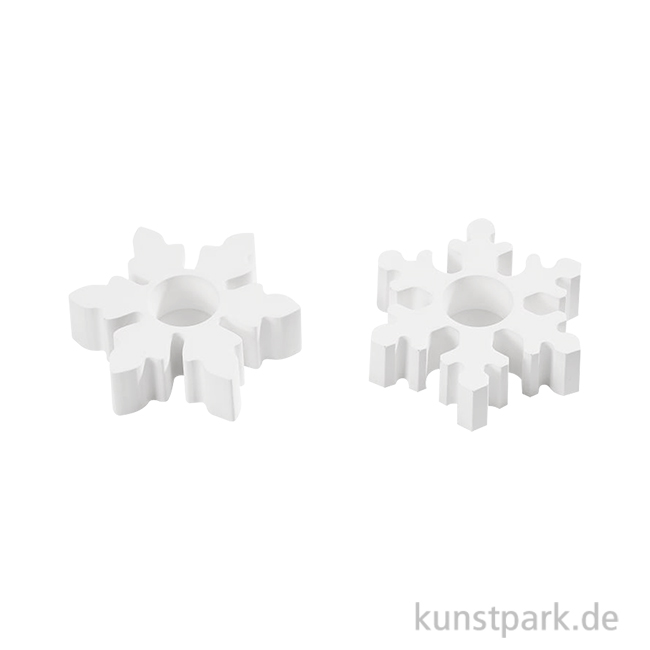 Artikelbild 1 des Artikels “Silikonform Schneeflocke Kerzenhalter, 2 Motive, 6,5 cm “
