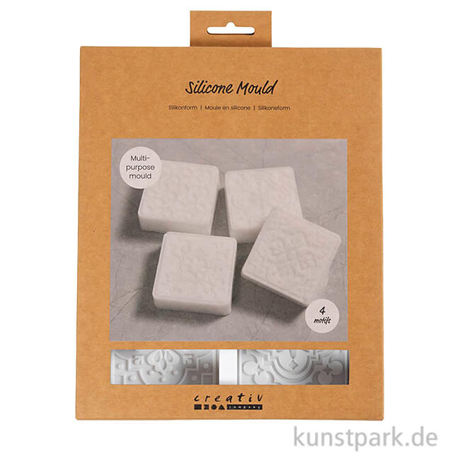 Artikelbild 1 des Artikels “Silikonformen, Quadratisch, Design, 6,8 x 2,4 cm, 4 Stück “