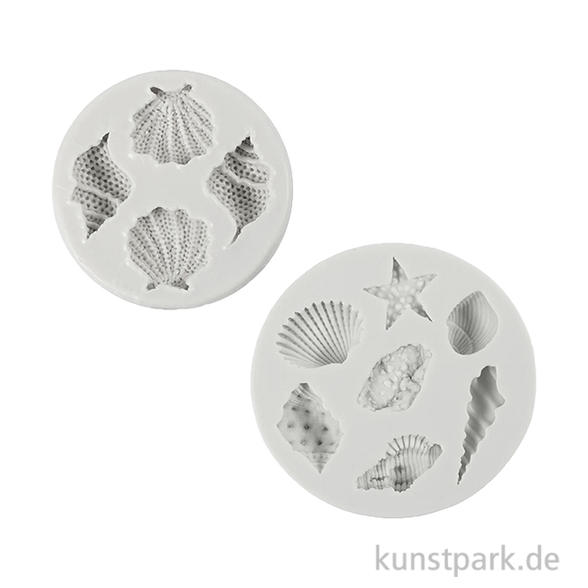Artikelbild 1 des Artikels “Silikonformen, Seestern, Schneckenmuschel, Muscheln, 2 Stück “