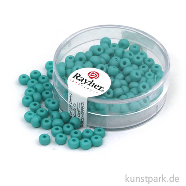 Artikelbild 1 des Artikels “Silk-Bead Glas Rocailles - 4 mm - 120 Stück Dose | Mintgrün“