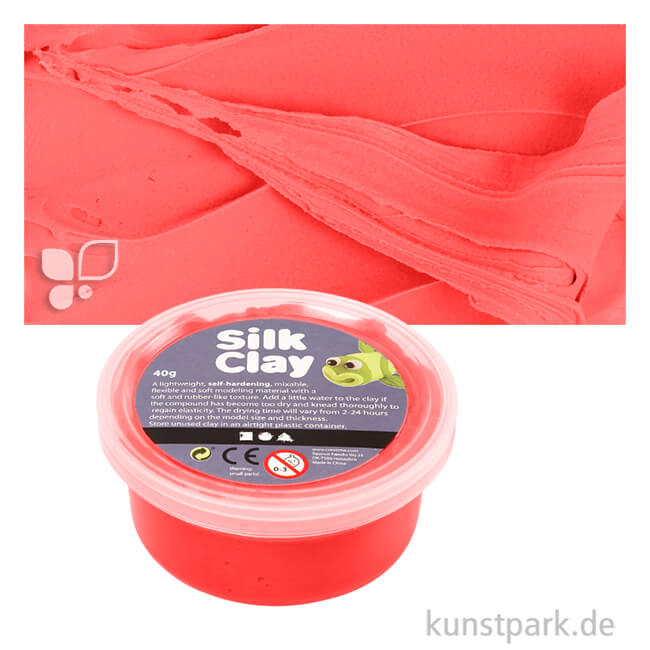 Artikelbild 1 des Artikels “Silk Clay - weiche, glatte Modelliermasse - 40 g Einzelfarbe | Rot“