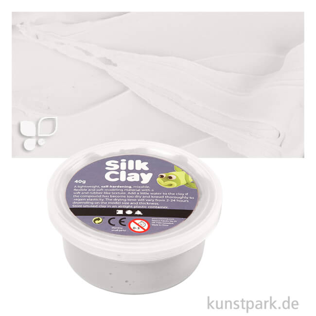 Artikelbild 1 des Artikels “Silk Clay - weiche, glatte Modelliermasse - 40 g Einzelfarbe | Weiß“