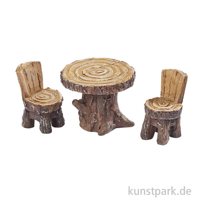 Artikelbild 1 des Artikels “Mini Sitzgruppe in Holzoptik, 3x4 cm, 3-teilig “
