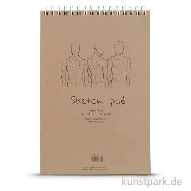 Artikelbild 1 des Artikels “Sketch Pad - Kraftpapier Block, Spiral, 80 Blatt, 135g DIN A4“