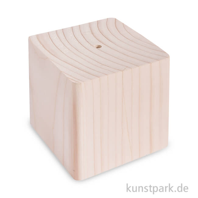 Artikelbild 1 des Artikels “Sockel aus Holz mit 5,5 mm Loch, 2,5 cm tief 8 x 8 x 8 cm“