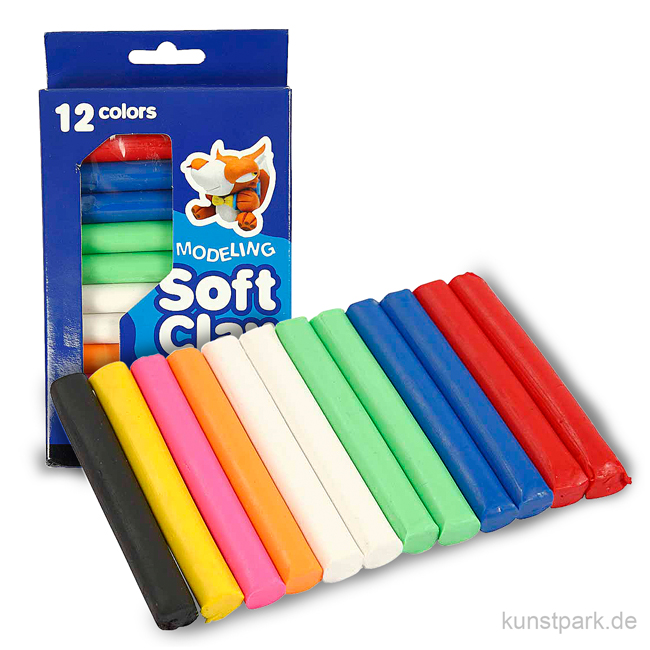 Artikelbild 1 des Artikels “Soft Clay - Knetmasse Grundsortiment mit 8 sortierten Farben, 200 g “