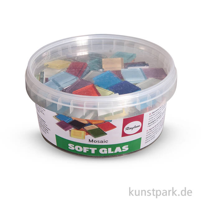 Artikelbild 1 des Artikels “Soft Glas-Mosaiksteine - Bunt, 2x2 cm, 500 g “