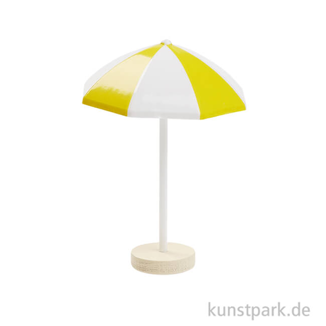 Artikelbild 1 des Artikels “Mini Sonnenschirm aus Kunststoff, ca. 6 cm Gelb-Weiß“