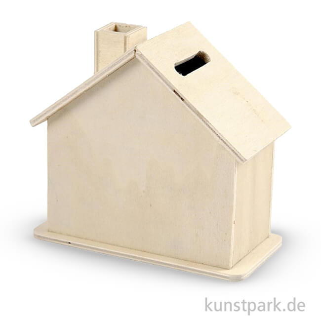 Artikelbild 1 des Artikels “Spardose aus Holz - Haus, 10x10x5,4 cm “