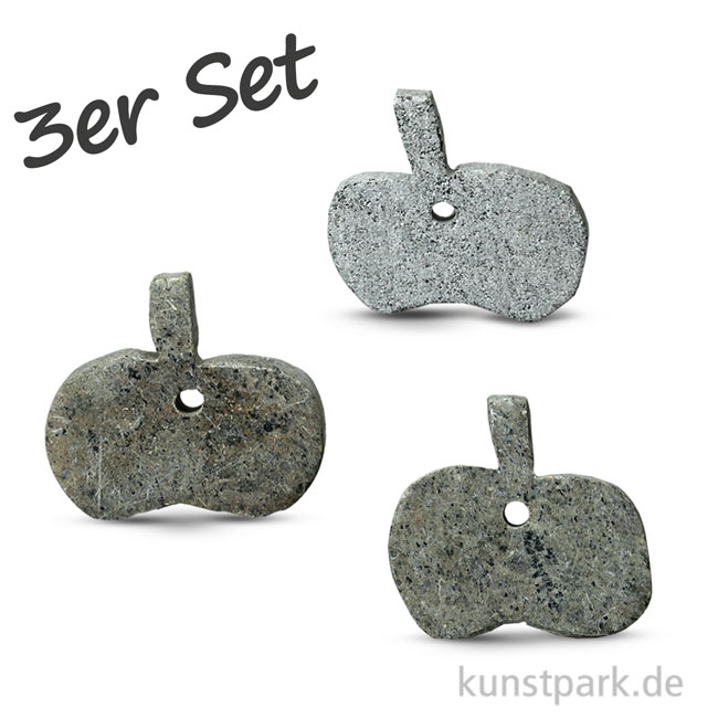 Artikelbild 1 des Artikels “Speckstein Anhänger - Apfel, 3-er Set “