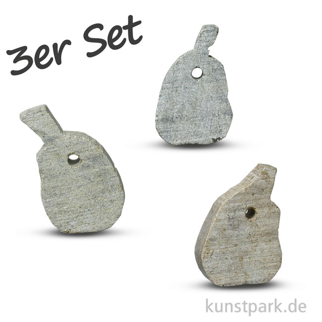 Artikelbild 1 des Artikels “Speckstein Anhänger - Birne, 3-er Set “