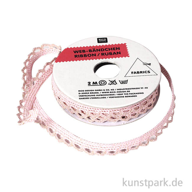 Artikelbild 1 des Artikels “Spitzenband - Rosa & Gold, 2 m “