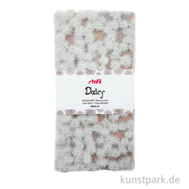 Artikelbild 1 des Artikels “Spitzenstoff Zuschnitt - Daisy, Weiß, 50 x 65 cm “