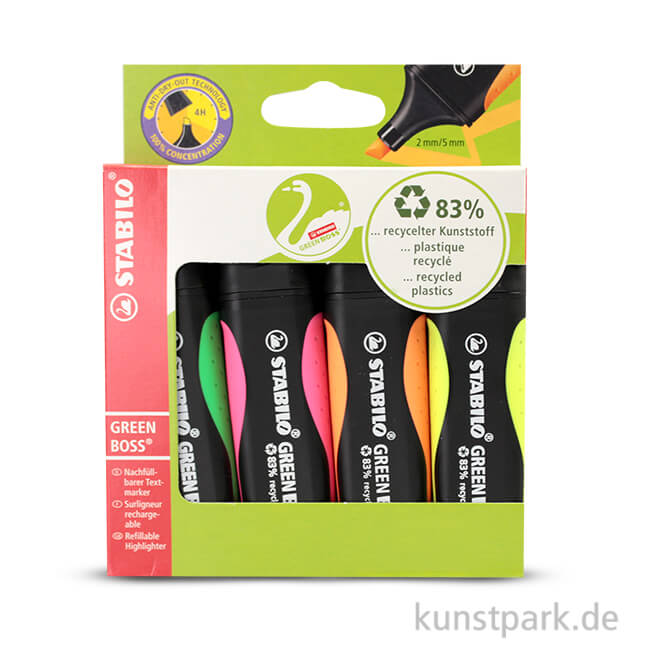 Artikelbild 1 des Artikels “STABILO GREEN BOSS Textmarker 4er Etui “