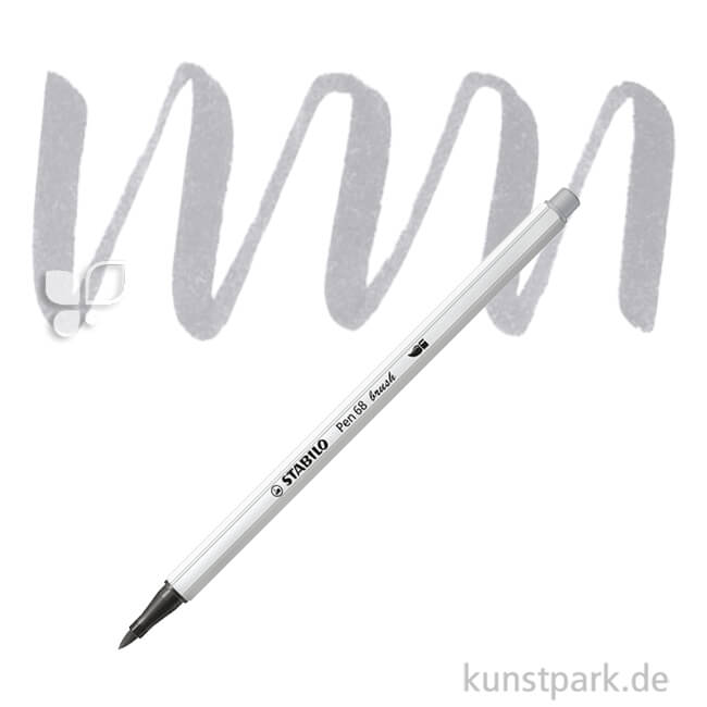 Artikelbild 1 des Artikels “STABILO Pen 68 brush Einzelfarben Filzstift | Mittelgrau“