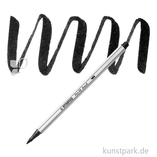 Artikelbild 1 des Artikels “STABILO Pen 68 brush Einzelfarben Filzstift | Schwarz“