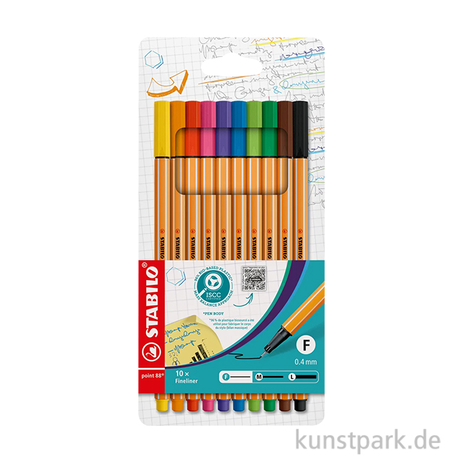 Artikelbild 1 des Artikels “STABILO Point 88 Fineliner 10er Etui “