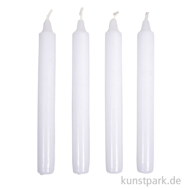 Artikelbild 1 des Artikels “Stabkerzen, Weiß, Durchmesser 2,1 cm, Höhe 19 cm, 4 Stück “