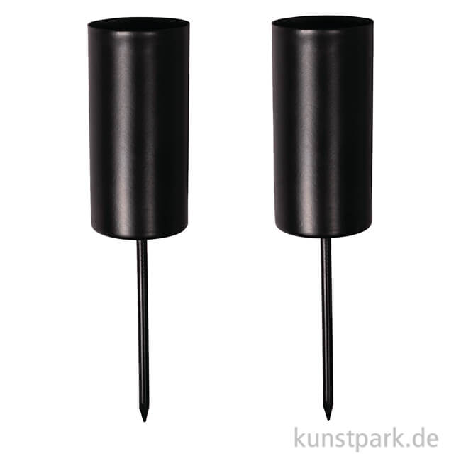 Artikelbild 1 des Artikels “Stabkerzenhalter zum Stecken, 2,3 cm ø, Länge 5 cm, 2 Stück, Schwarz “