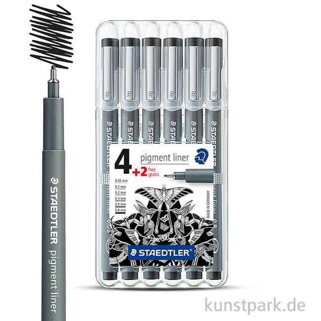 Artikelbild 1 des Artikels “STAEDTLER Pigment Liner 6er Set schwarze Fineliner “