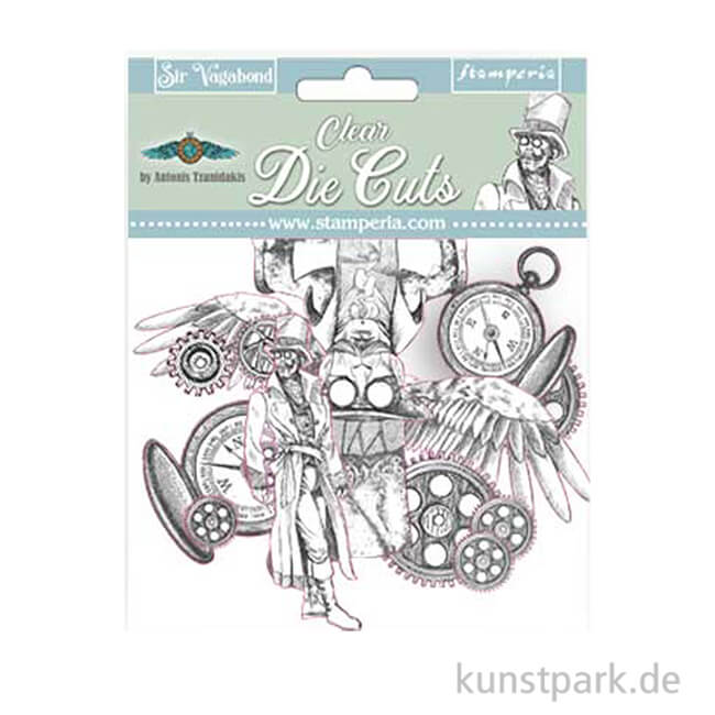 Artikelbild 1 des Artikels “Stamperia Clear Die Cuts - Sir Vagabond, 34 Stanzteile aus Kunststoff “