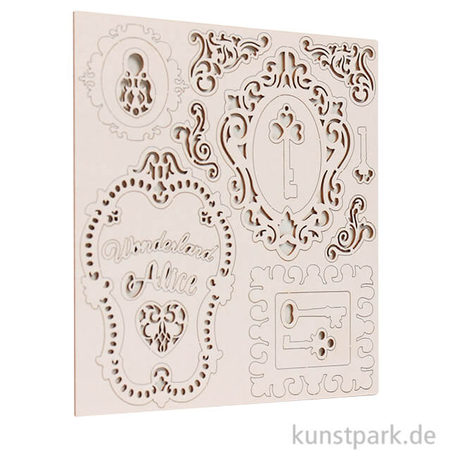 Artikelbild 1 des Artikels “Stamperia Decorativ Chips - Alice Keys and Frames, 14 x 14 cm “