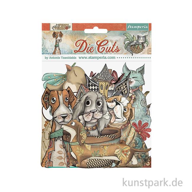 Artikelbild 1 des Artikels “Stamperia Die Cuts - Furry Friends, 47 Stanzteile “