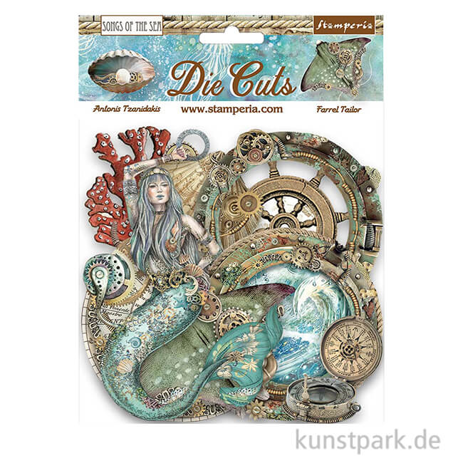 Artikelbild 1 des Artikels “Stamperia Die Cuts - Songs of the Sea Creatures, 55 Stanzteile “