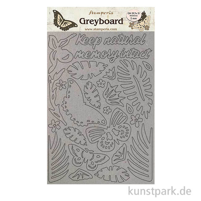 Artikelbild 1 des Artikels “Stamperia Greyboard - Amazonia Butterflies, DIN A4, 2 mm “
