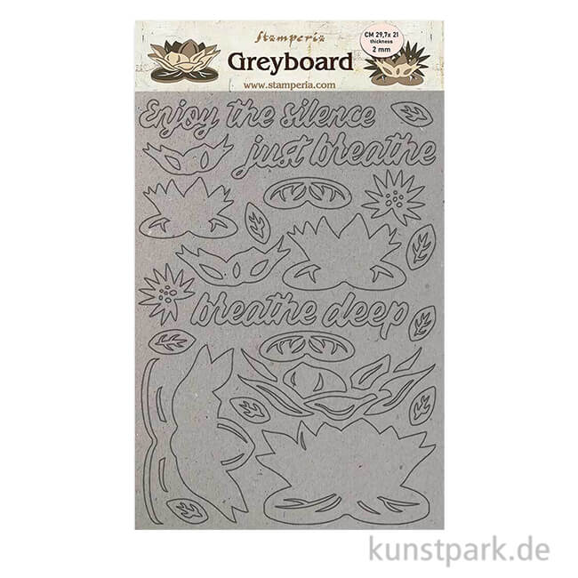Artikelbild 1 des Artikels “Stamperia Greyboard - Amazonia Water Lily, DIN A4, 2 mm “