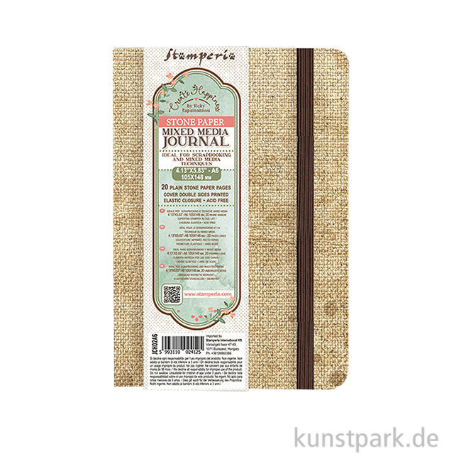 Artikelbild 1 des Artikels “Stamperia Mixed Media Journal, Stone Paper - Create Happiness DIN A6“