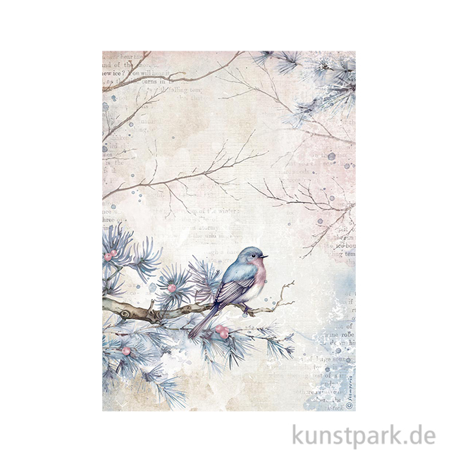 Artikelbild 1 des Artikels “Stamperia Reispapier - Create Happiness Dewdrops Bird, DIN A4 “