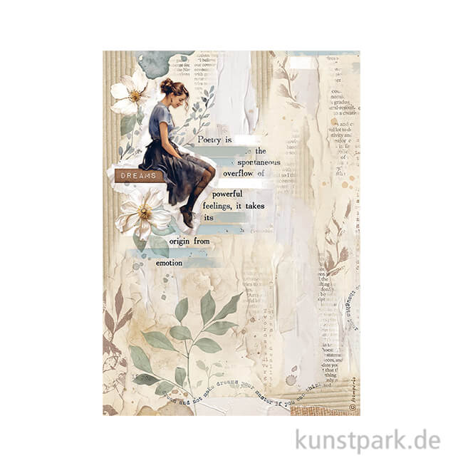 Artikelbild 1 des Artikels “Stamperia Reispapier - Create Happiness Secret Diary Lady, A4 “