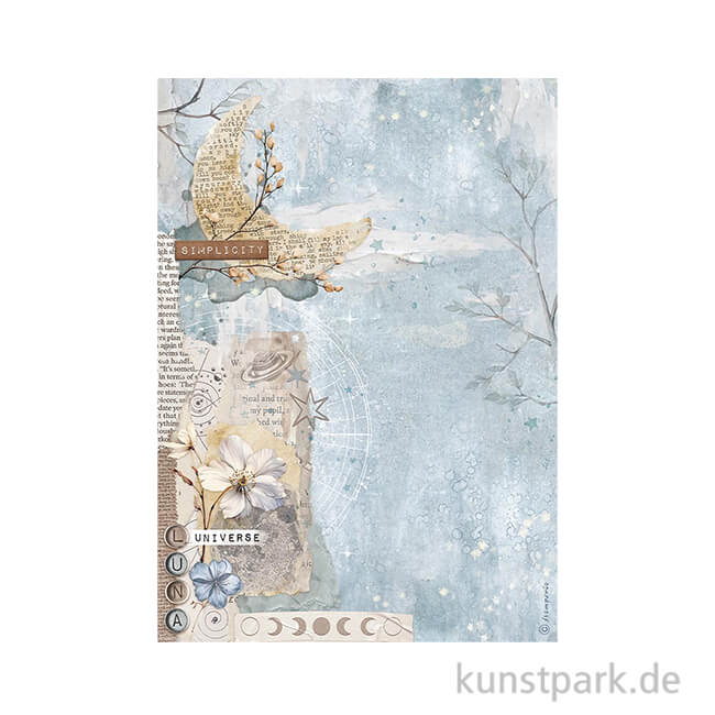 Artikelbild 1 des Artikels “Stamperia Reispapier - Create Happiness Secret Diary Moon, A4 “
