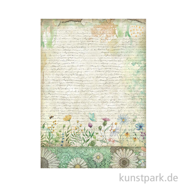 Artikelbild 1 des Artikels “Stamperia Reispapier - Daisy Art Handmade Letter With Flowers, DIN A4 “