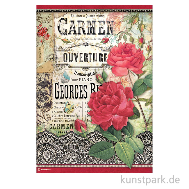 Artikelbild 1 des Artikels “Stamperia Reispapier - Desire Carmen Ouverture, DIN A4 “