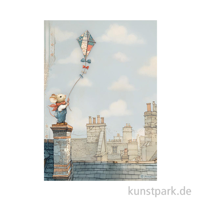 Artikelbild 1 des Artikels “Stamperia Reispapier - Family Kite, DIN A4 “
