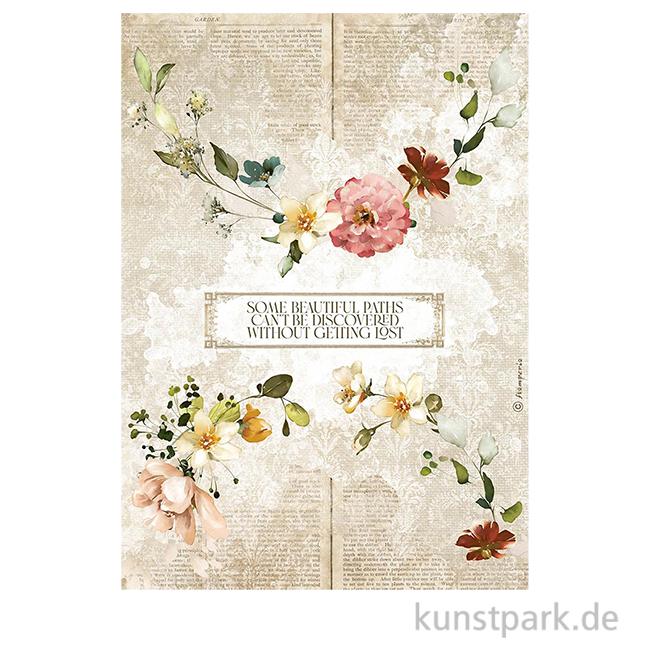 Artikelbild 1 des Artikels “Stamperia Reispapier - Garden of Promises Garlands, DIN A4 “