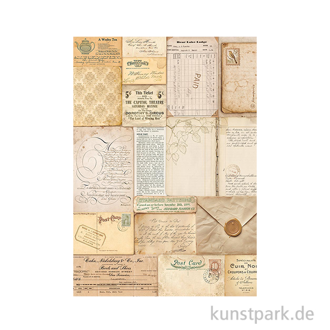 Artikelbild 1 des Artikels “Stamperia Reispapier - Golden Harmony Letters, DIN A4 “