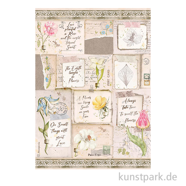 Artikelbild 1 des Artikels “Stamperia Reispapier - Romantic Garden House Letters, DIN A4 “